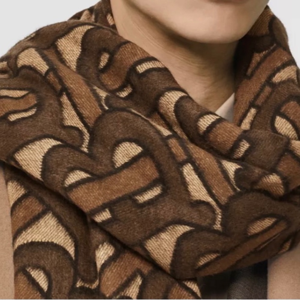 Monogram Cashmere Jacquard Scarf